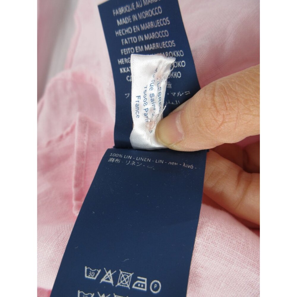 Vilebrequin Shirt Small Linen Button Up Pocket Summer Resort Wear Beach - Picture 12 of 13
